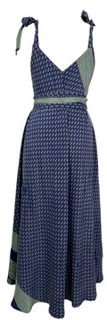 PRC7687 Avatar Pure Silk Maxi Dress with Belt - Velora Luxury Fashion
