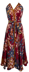 PRC7690 Avatar Pure Silk Maxi Dress with Belt - Velora Luxury Fashion