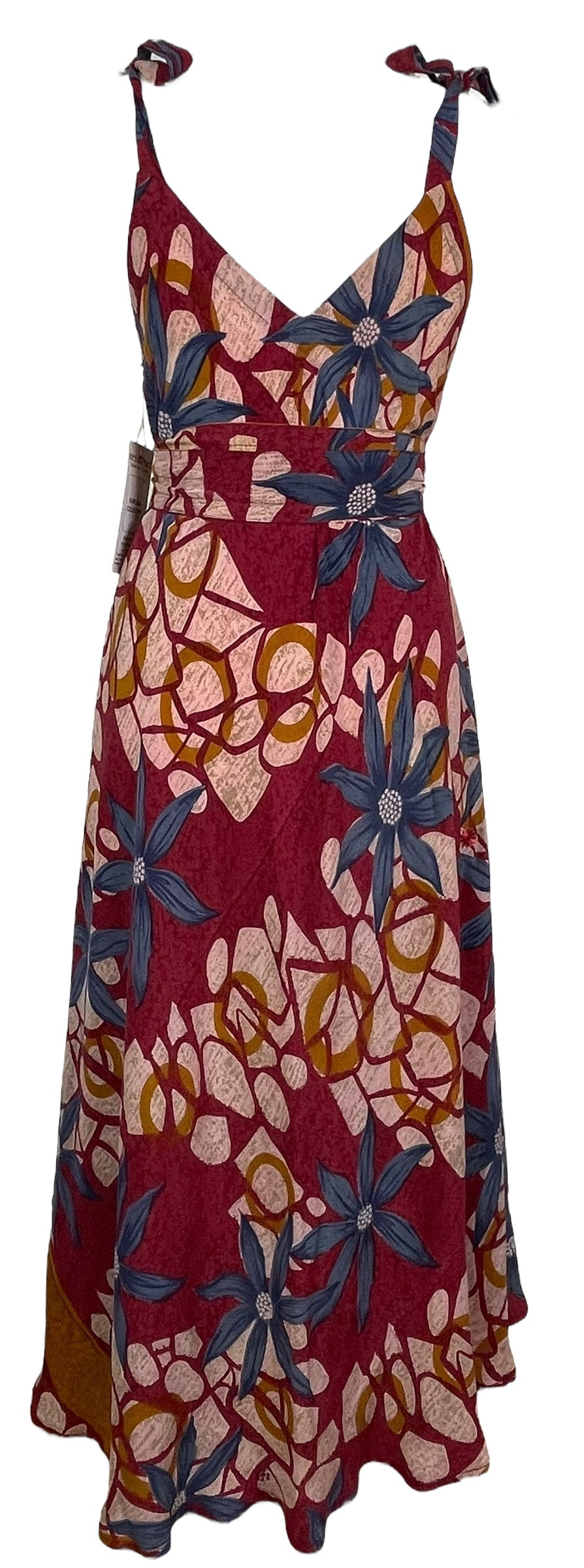 PRC7690 Avatar Pure Silk Maxi Dress with Belt - Velora Luxury Fashion