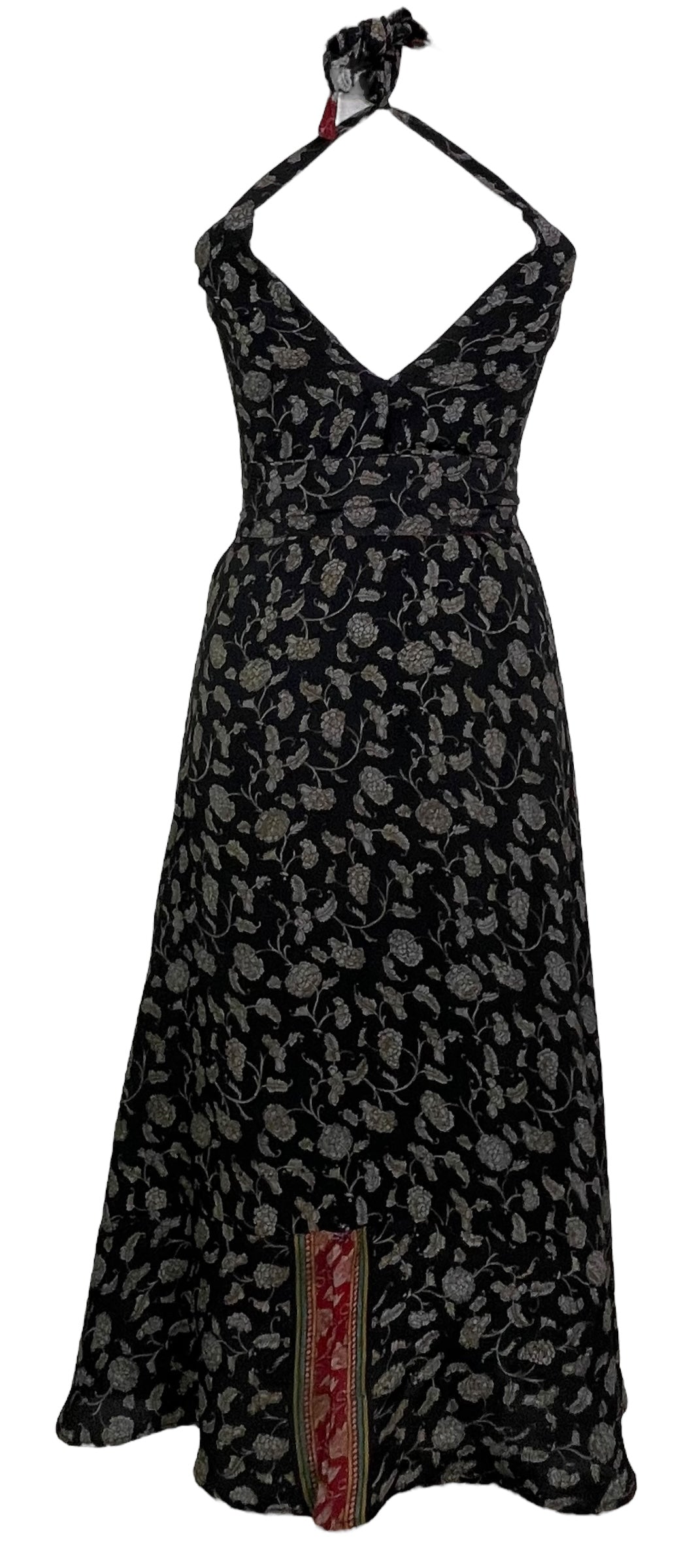 PRC7693 Avatar Pure Silk Maxi Dress with Belt - Velora Luxury Fashion