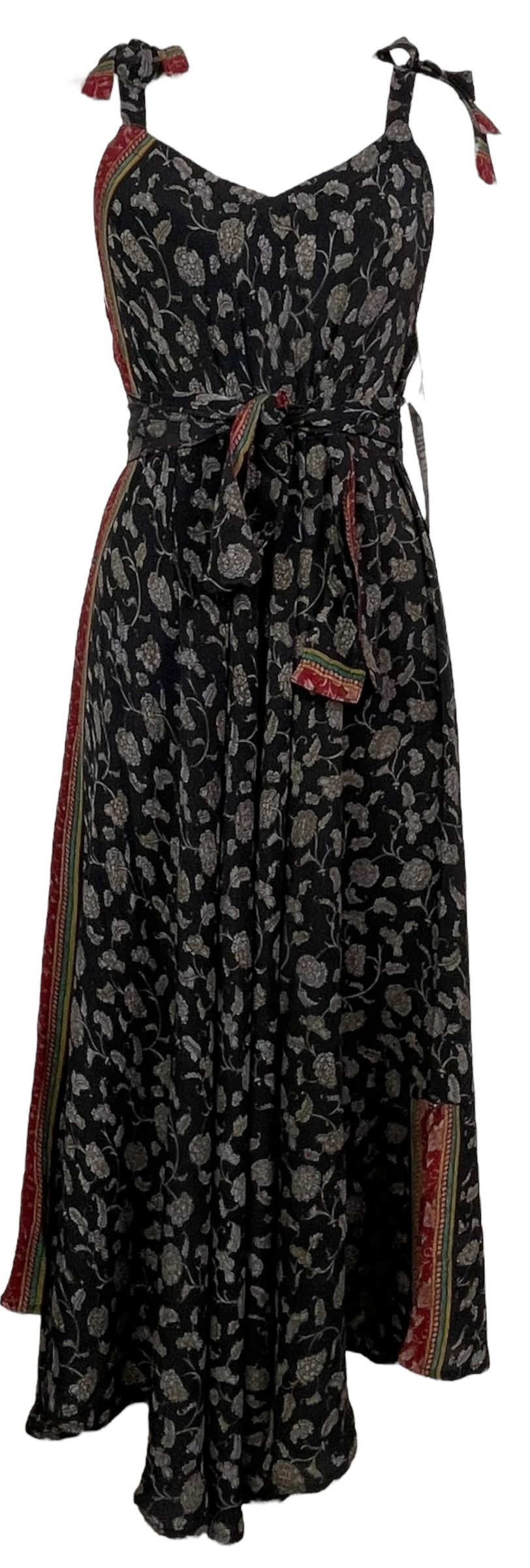 PRC7693 Avatar Pure Silk Maxi Dress with Belt - Velora Luxury Fashion