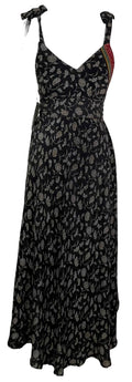 PRC7693 Avatar Pure Silk Maxi Dress with Belt - Velora Luxury Fashion