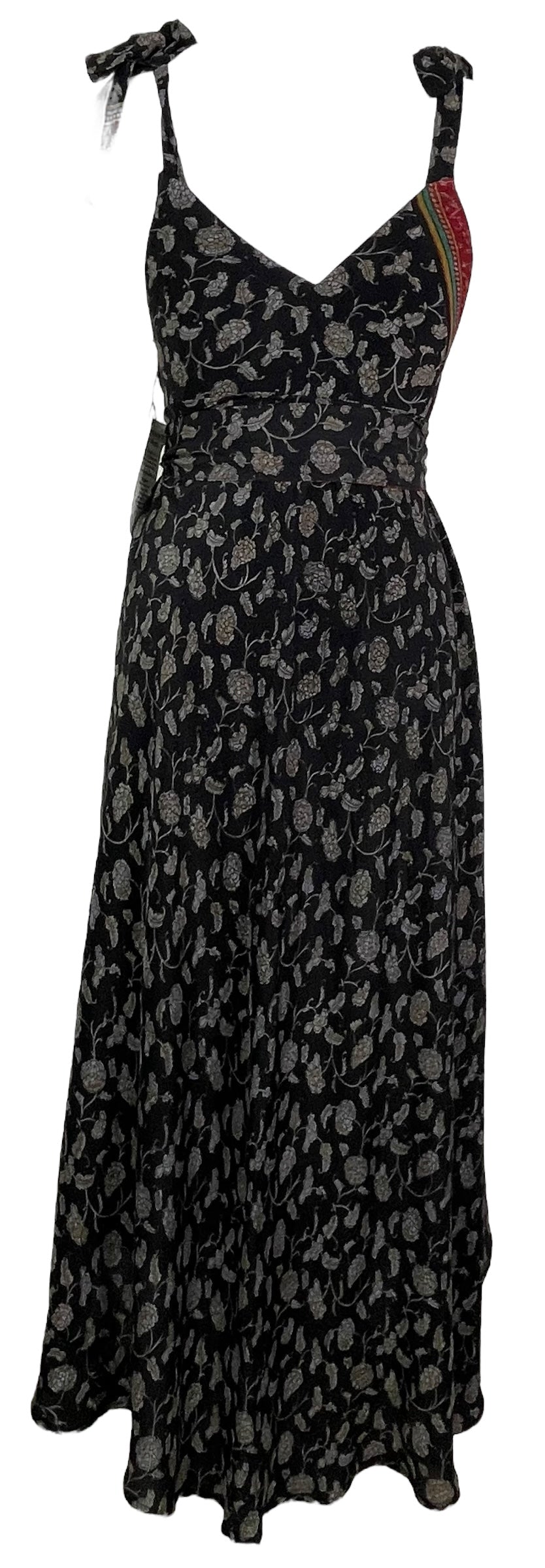 PRC7693 Avatar Pure Silk Maxi Dress with Belt - Velora Luxury Fashion