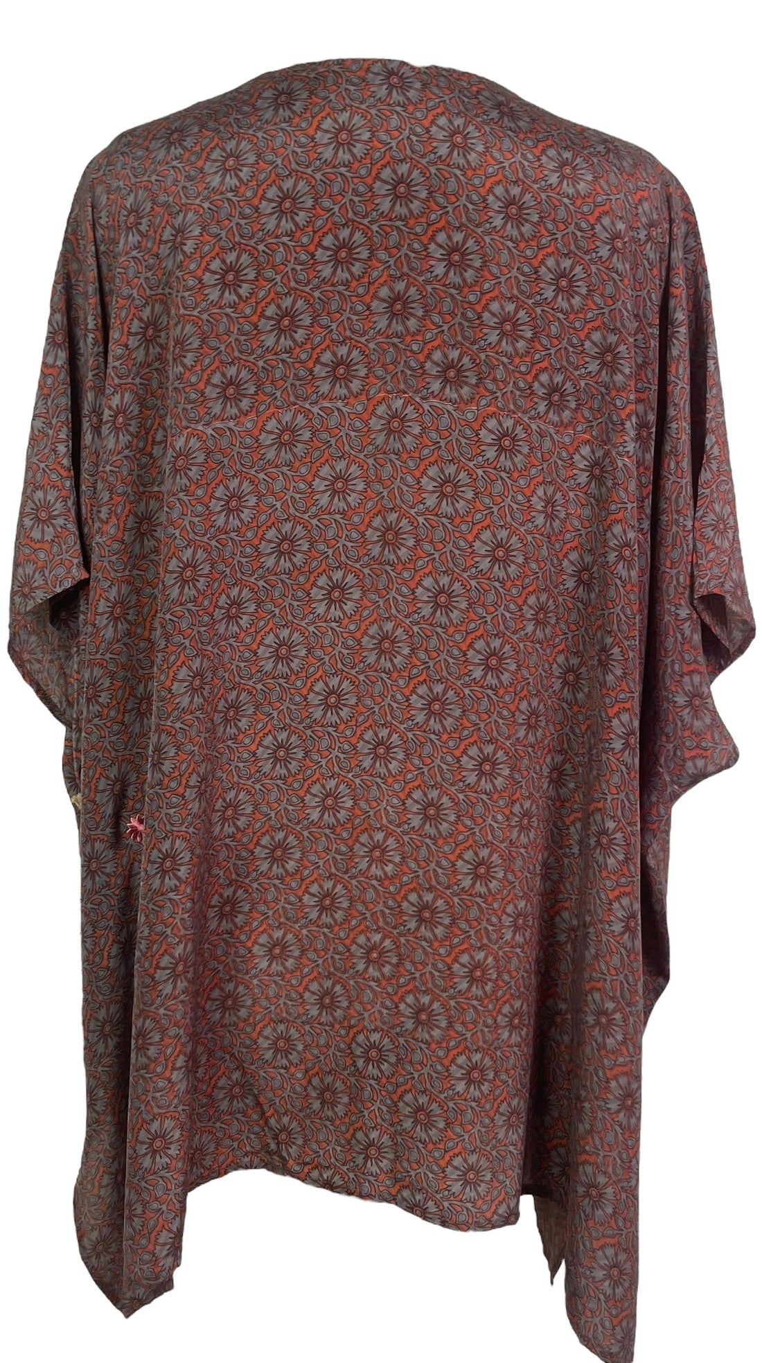 PRC7702 Avatar Pure Silk Short Kaftan Tunic with Slits - Velora Luxury Fashion