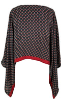 PRC7842 Avatar Pure Silk Kimono-Sleeved Top - Velora Luxury Fashion