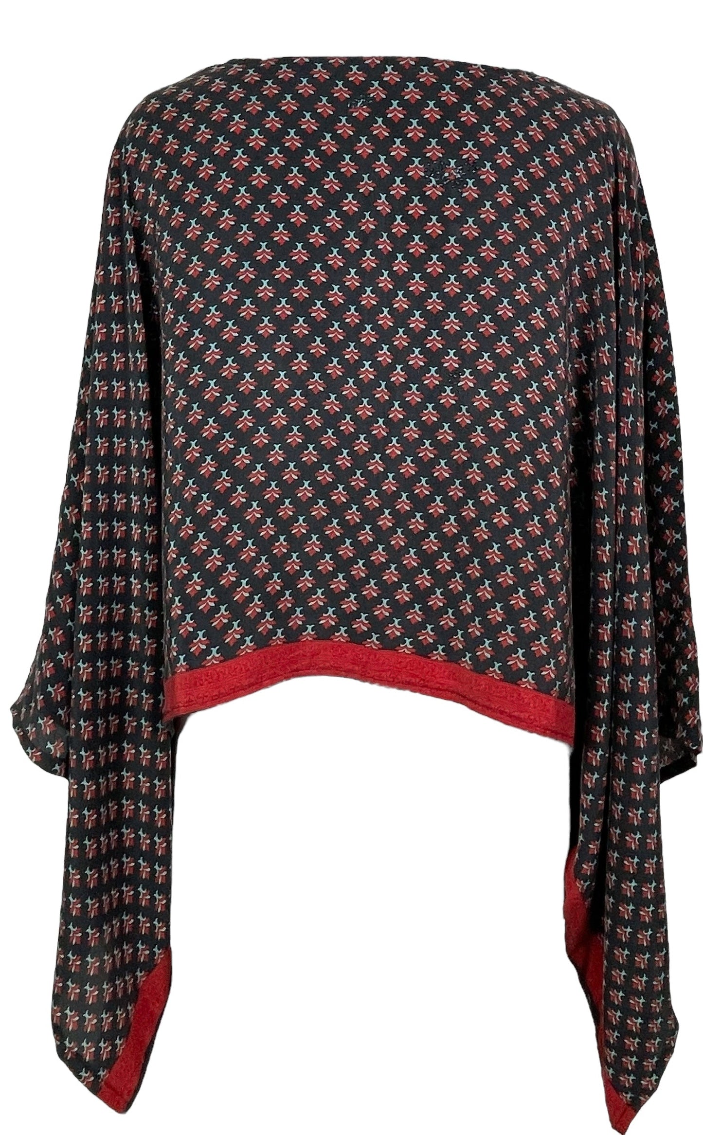 PRC7842 Avatar Pure Silk Kimono-Sleeved Top - Velora Luxury Fashion