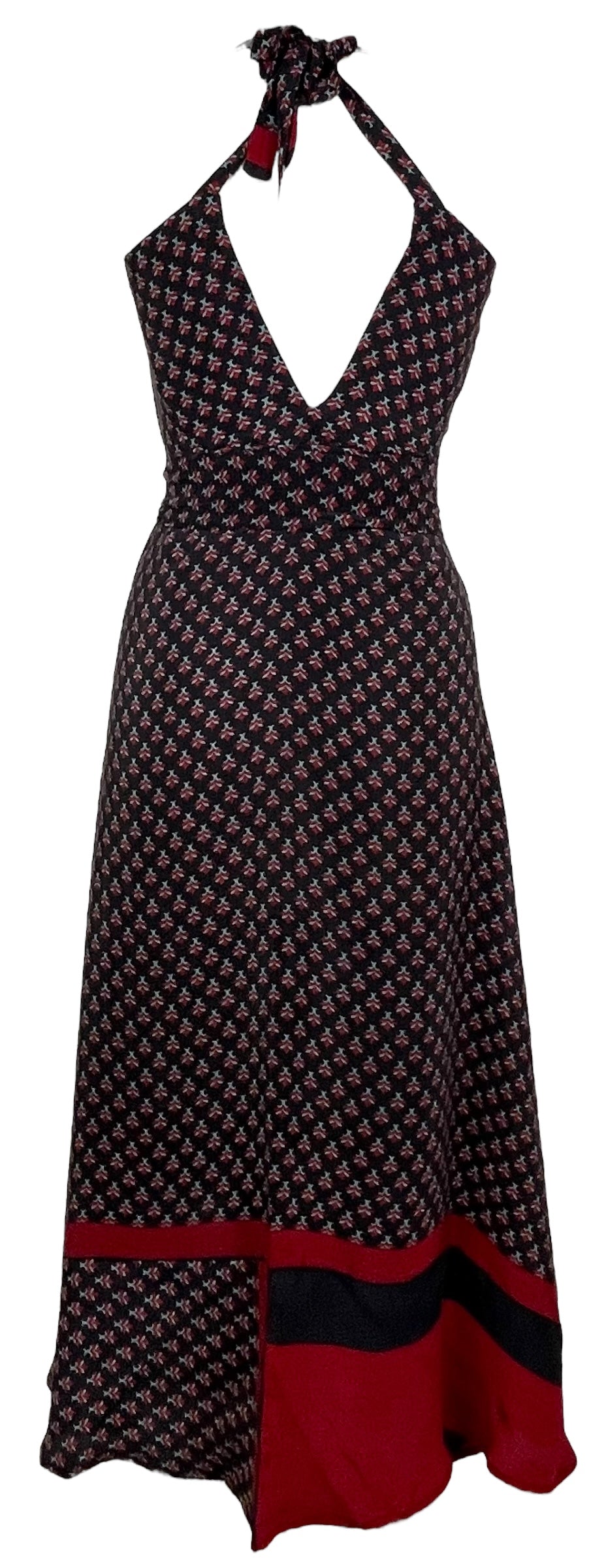 PRC7842 Avatar Pure Silk Maxi Dress with Belt - Velora Luxury Fashion