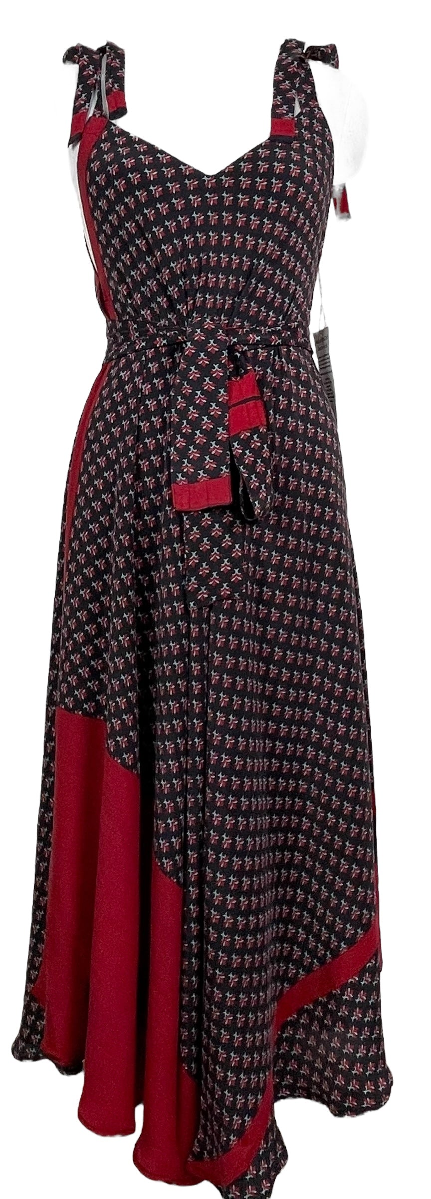 PRC7842 Avatar Pure Silk Maxi Dress with Belt - Velora Luxury Fashion