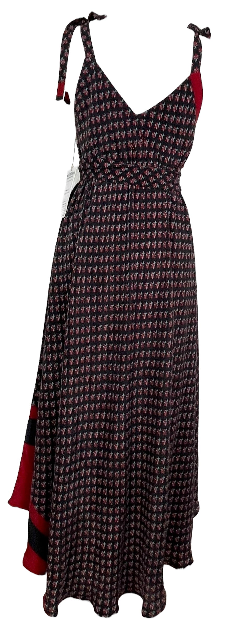 PRC7842 Avatar Pure Silk Maxi Dress with Belt - Velora Luxury Fashion