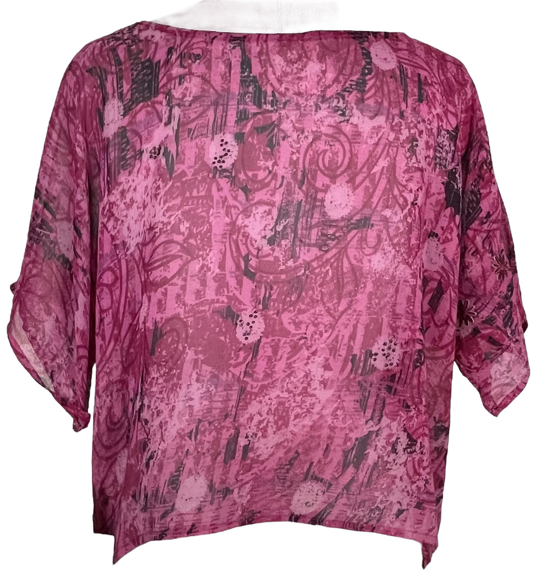 PRG5501 Sheer Avatar Pure Silk Boxy Top - Velora Luxury Fashion