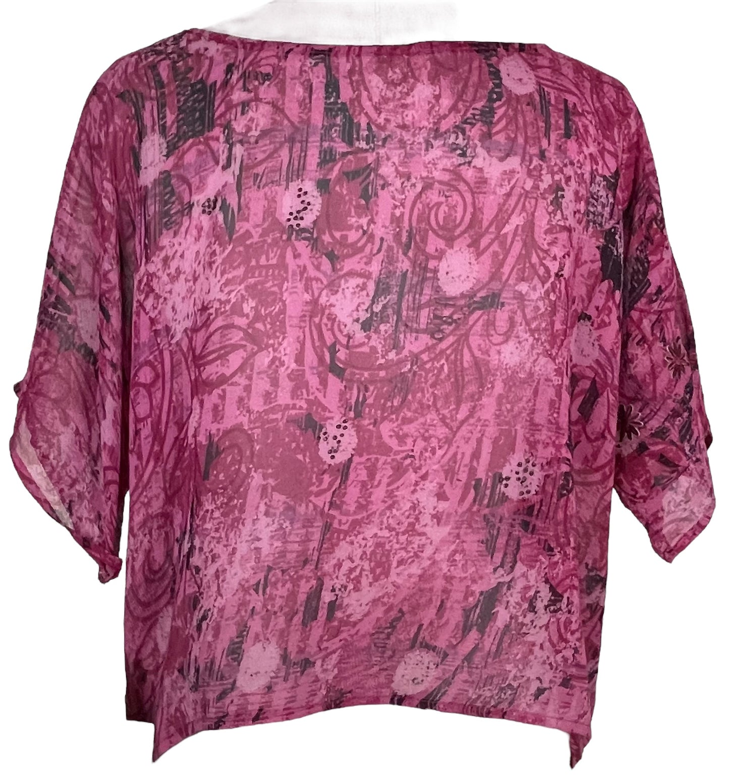 PRG5501 Sheer Avatar Pure Silk Boxy Top - Velora Luxury Fashion