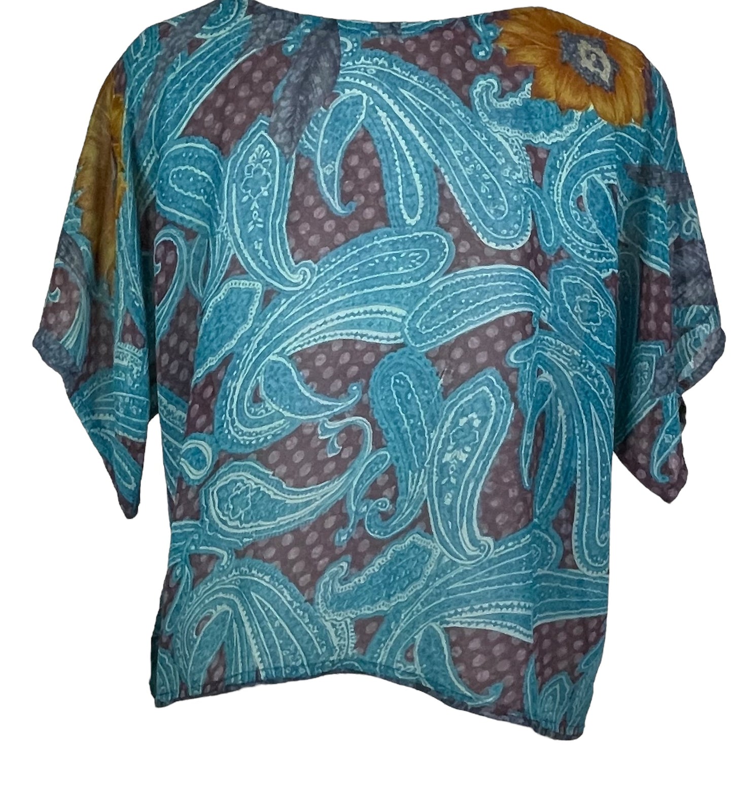 PRG5504 Sheer Avatar Pure Silk Boxy Top - Velora Luxury Fashion
