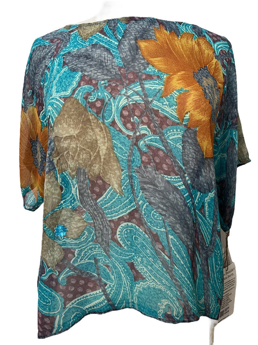 PRG5504 Sheer Avatar Pure Silk Boxy Top - Velora Luxury Fashion