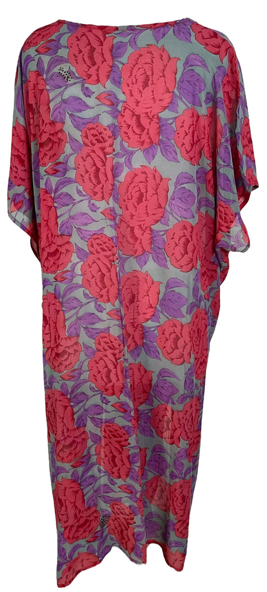 PRG5829 Sheer Avatar Pure Silk Maxi Kaftan - Velora Luxury Fashion
