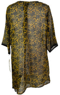 PRG6027 Sheer Avatar Pure Silk Self Pocket Tunic Dress - Velora Luxury Fashion