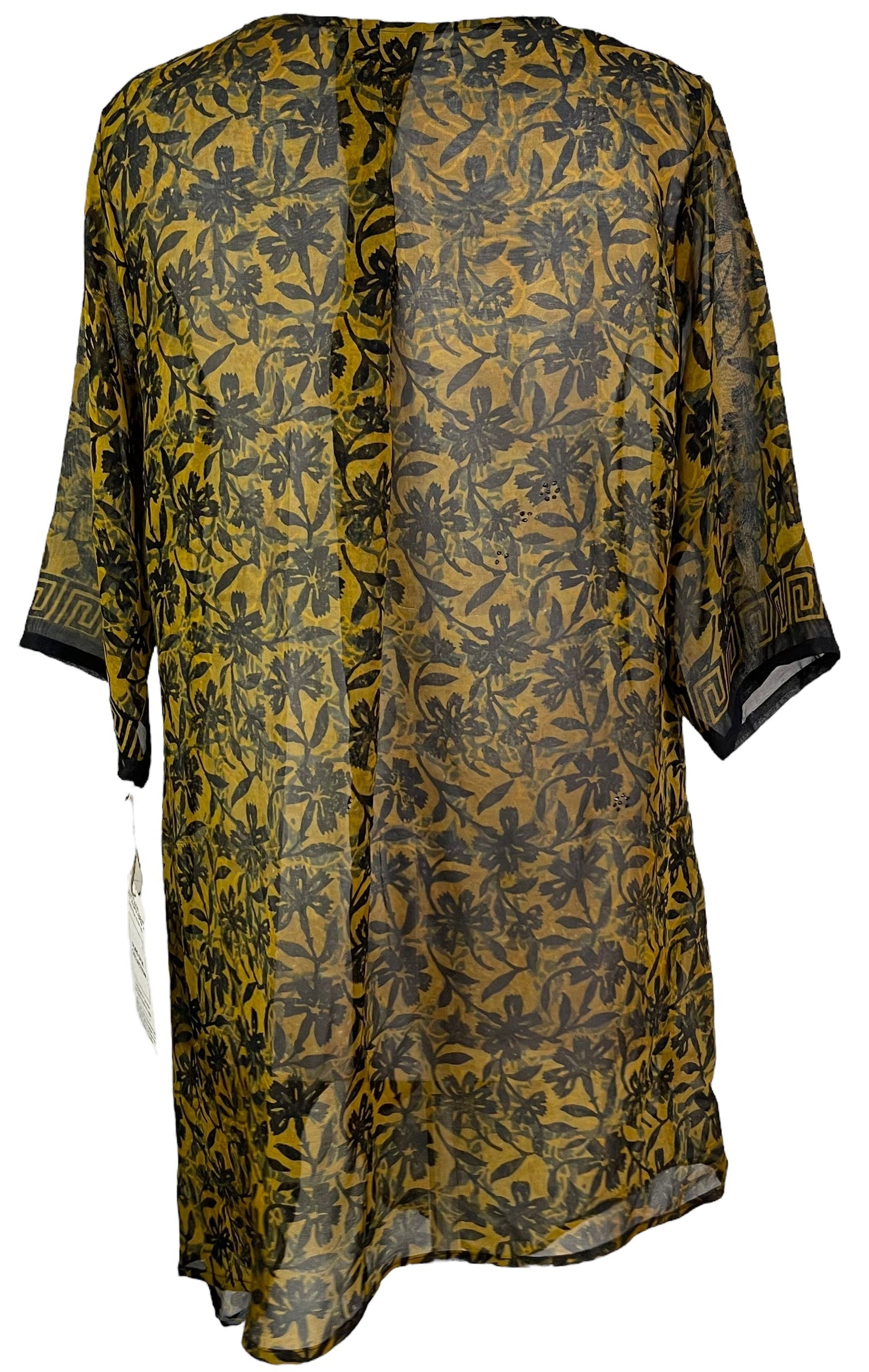 PRG6027 Sheer Avatar Pure Silk Self Pocket Tunic Dress - Velora Luxury Fashion