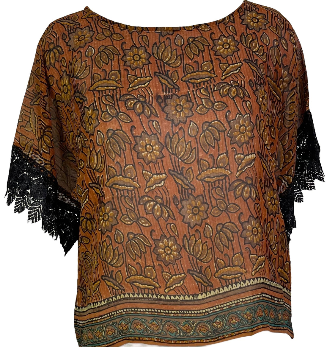 PRG6035 Sheer Avatar Pure Silk Boxy Top - Velora Luxury Fashion