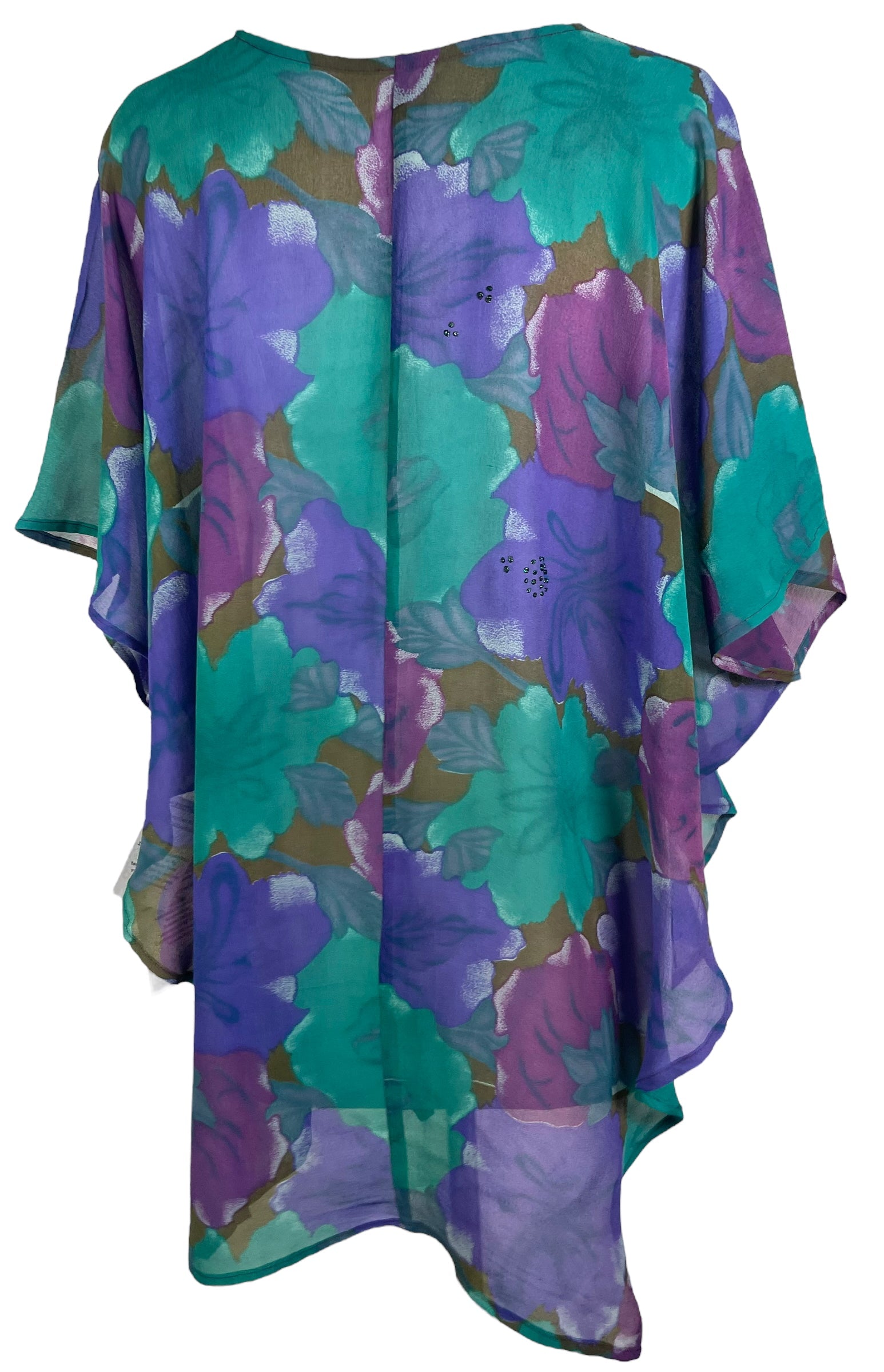 PRG6310 Sheer Avatar Pure Silk Waterfall Top - Velora Luxury Fashion