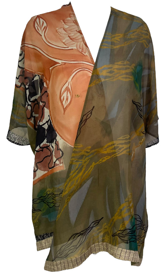 PRG6317 Sheer Avatar Pure Silk Cardigan - Velora