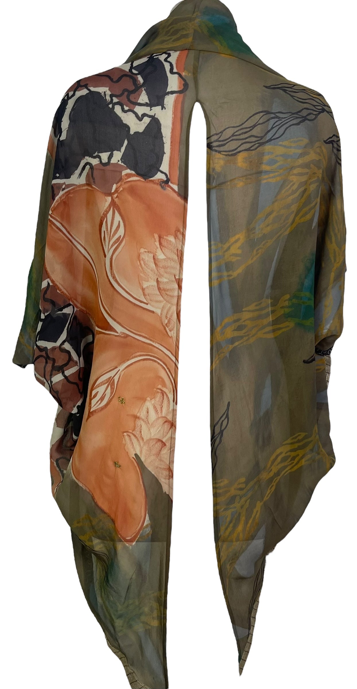 PRG6317 Sheer Avatar Pure Silk Cardigan - Velora