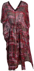 PRG6357 Sheer Avatar Pure Silk Maxi Kaftan - Velora Luxury Fashion