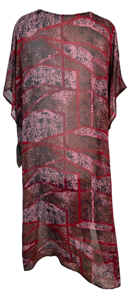 PRG6357 Sheer Avatar Pure Silk Maxi Kaftan - Velora Luxury Fashion
