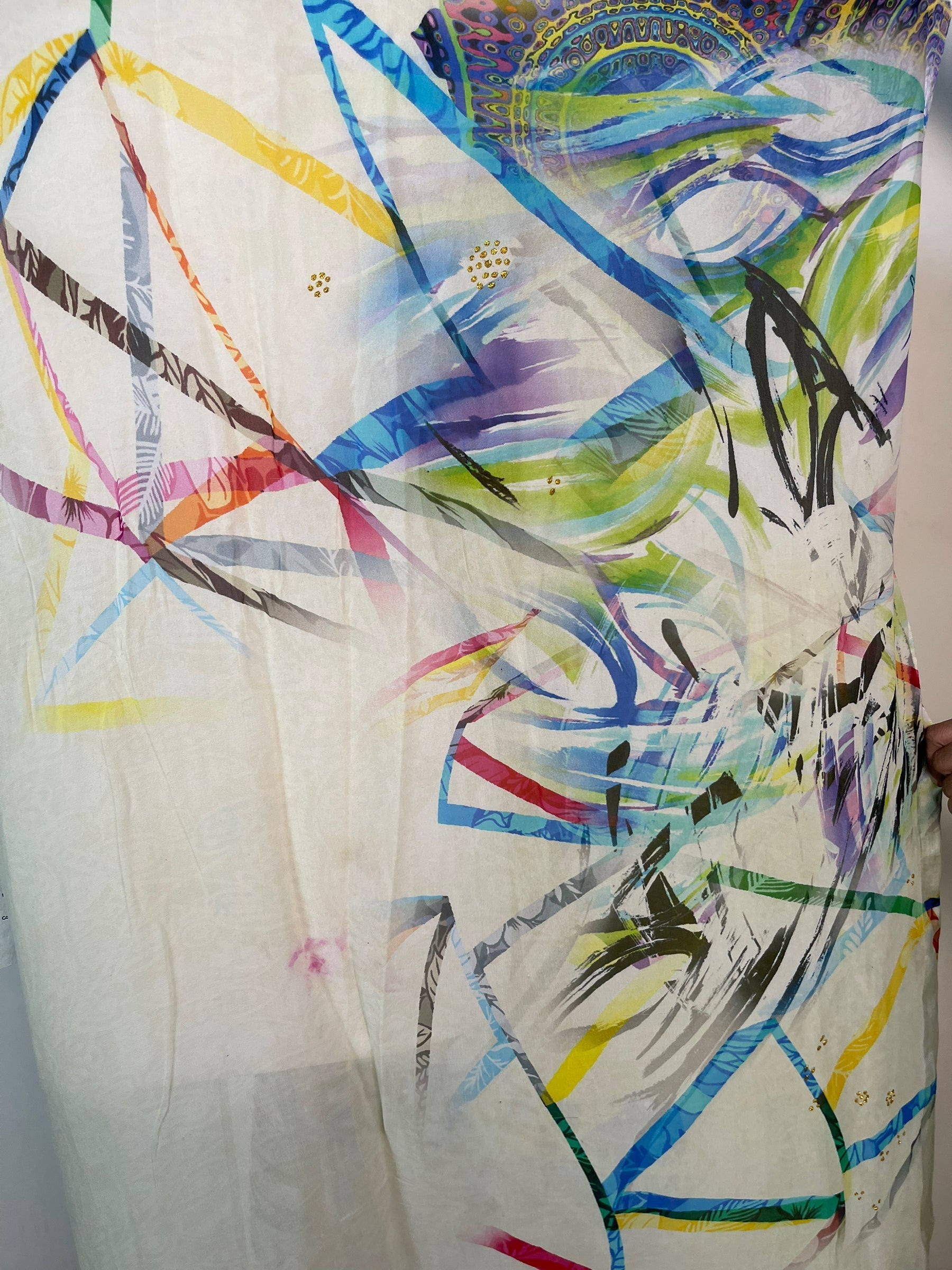 PRG6362 Sheer Avatar Pure Silk Maxi Kaftan - Velora