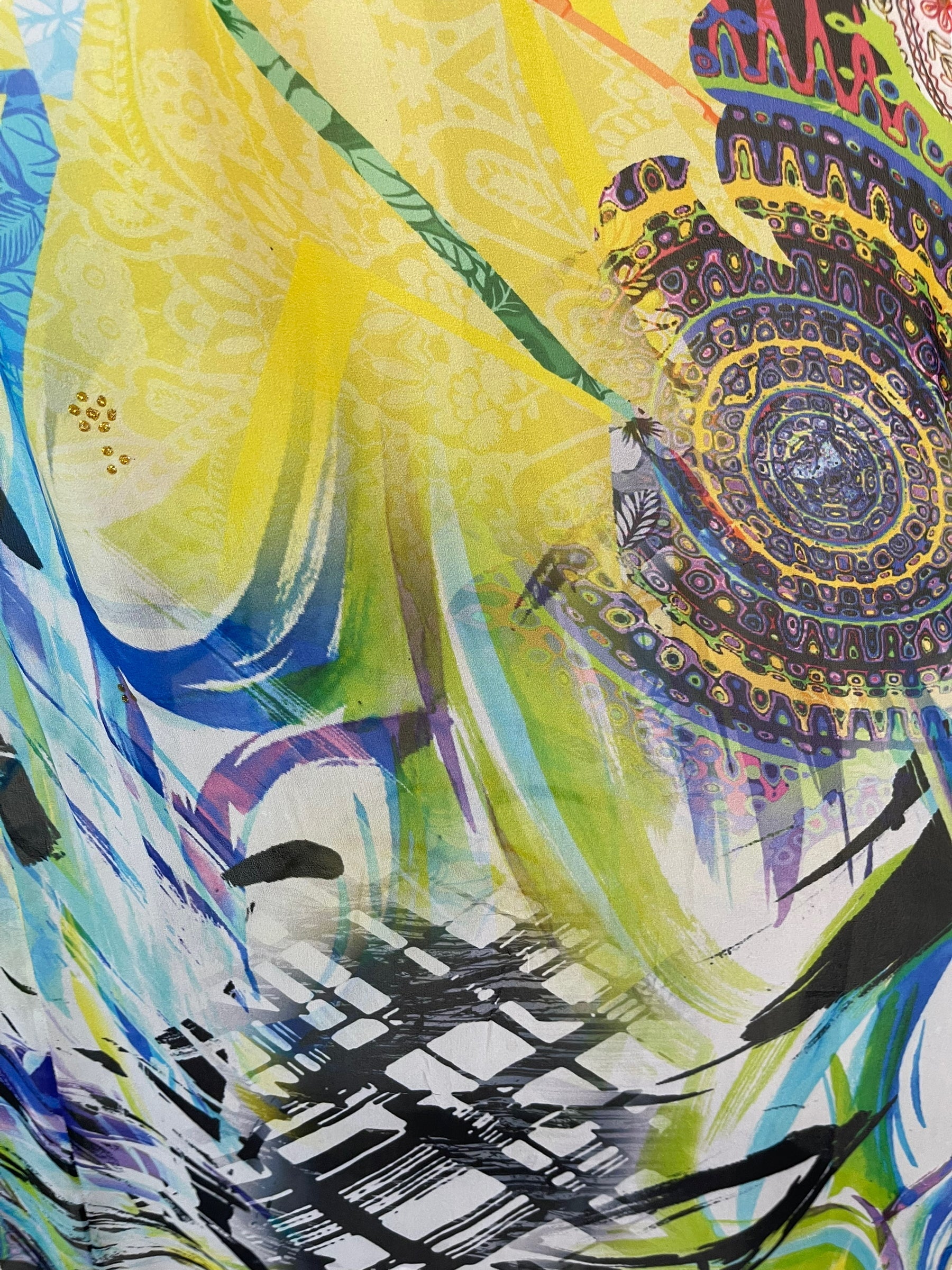 PRG6362 Sheer Avatar Pure Silk Maxi Kaftan - Velora