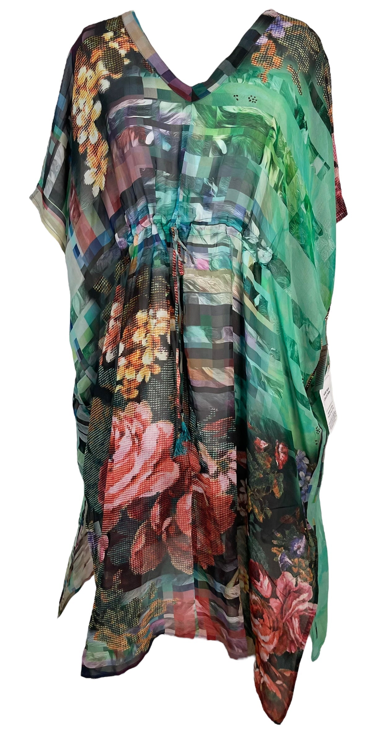 PRG6371 Sheer Avatar Pure Silk Maxi Kaftan - Velora Luxury Fashion