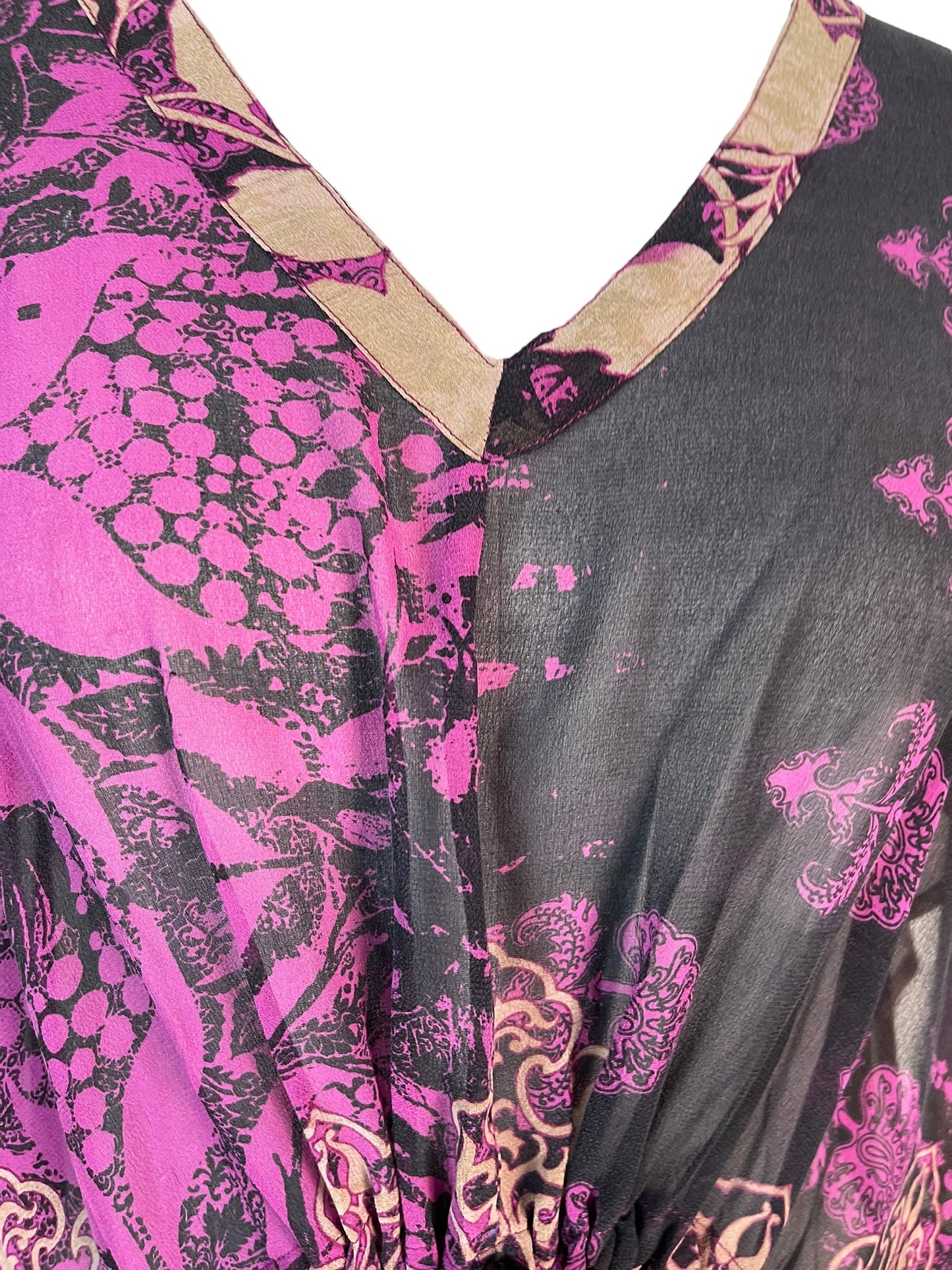 PRG6374 Sheer Avatar Pure Silk Maxi Kaftan - Velora Luxury Fashion