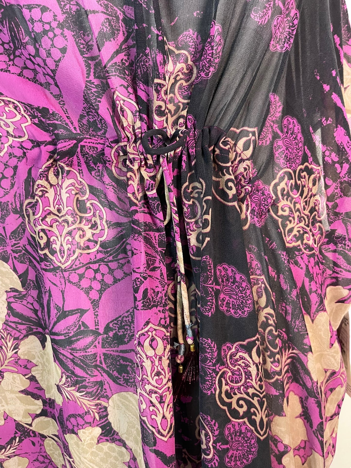PRG6374 Sheer Avatar Pure Silk Maxi Kaftan - Velora Luxury Fashion