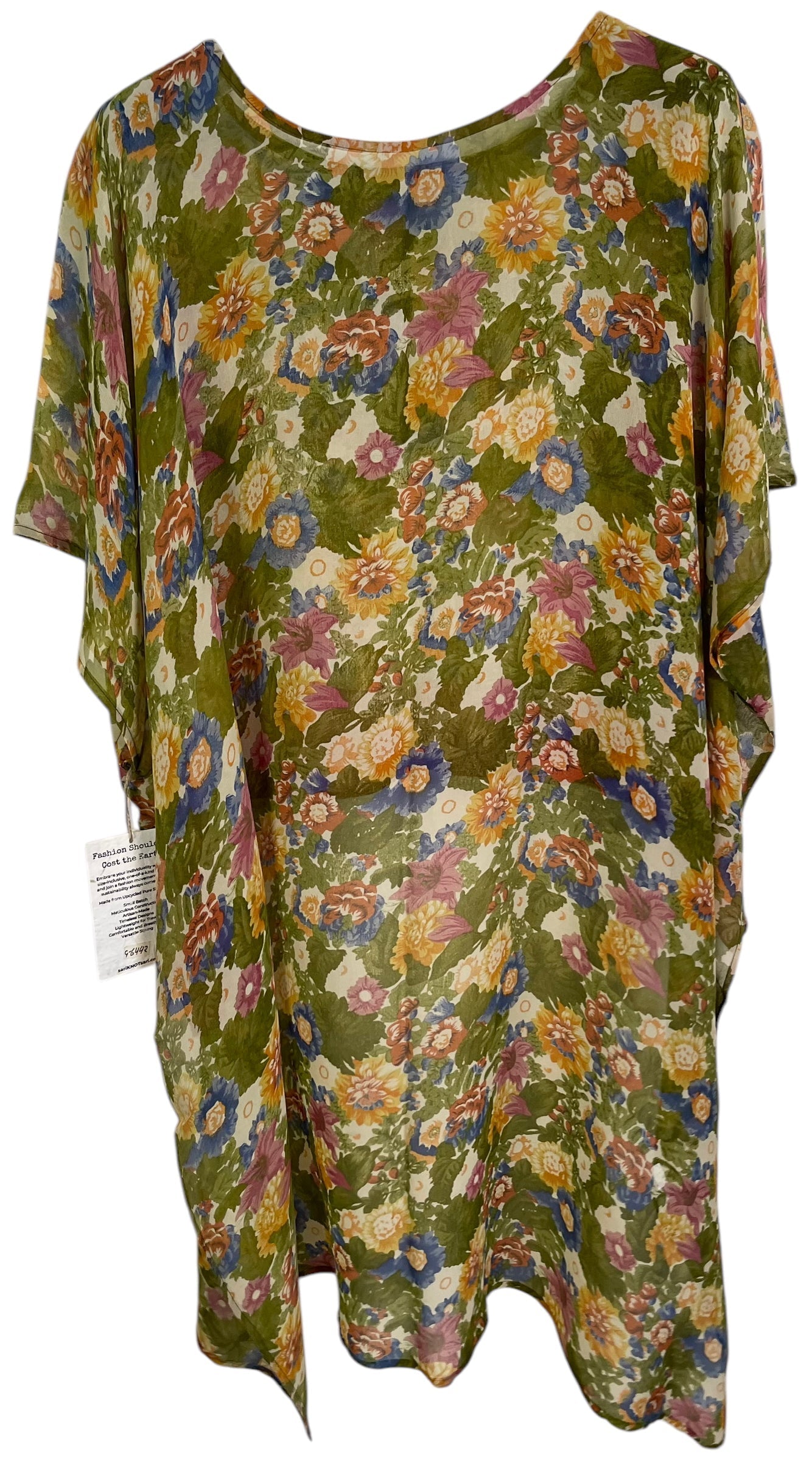 PRG6442 Sheer Avatar Pure Silk Hi Lo Top - Velora Luxury Fashion