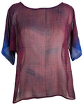 PRG6507 Sheer Avatar Pure Silk Side Slit Top - Velora Luxury Fashion