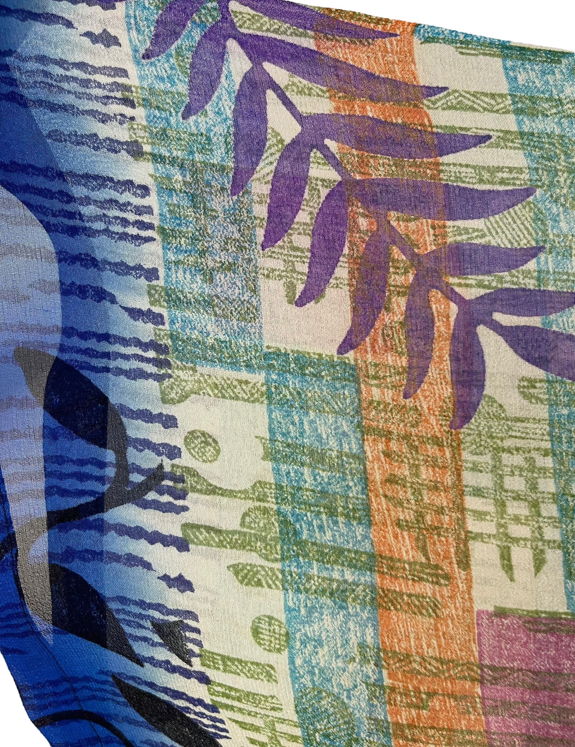 PRG6508 Sheer Avatar Pure Silk Side Slit Top - Velora Luxury Fashion