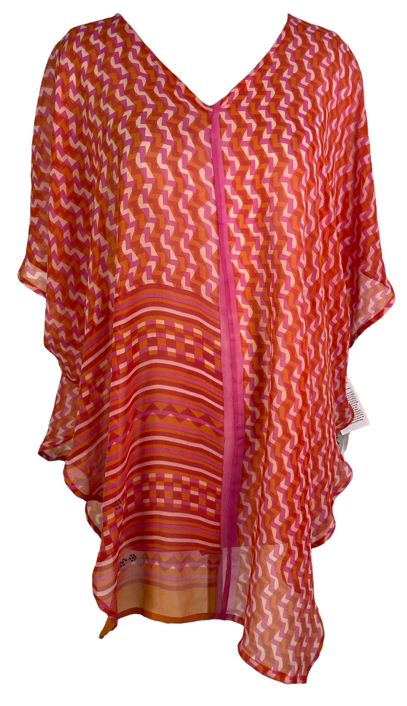 PRG6514 Sheer Avatar Pure Silk Waterfall Top - Velora