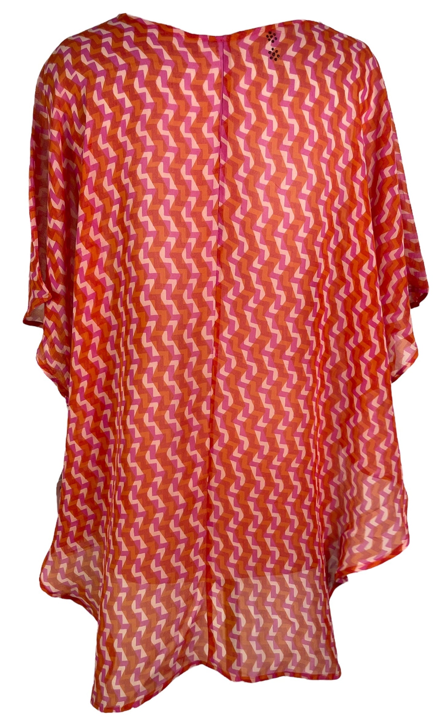 PRG6514 Sheer Avatar Pure Silk Waterfall Top - Velora