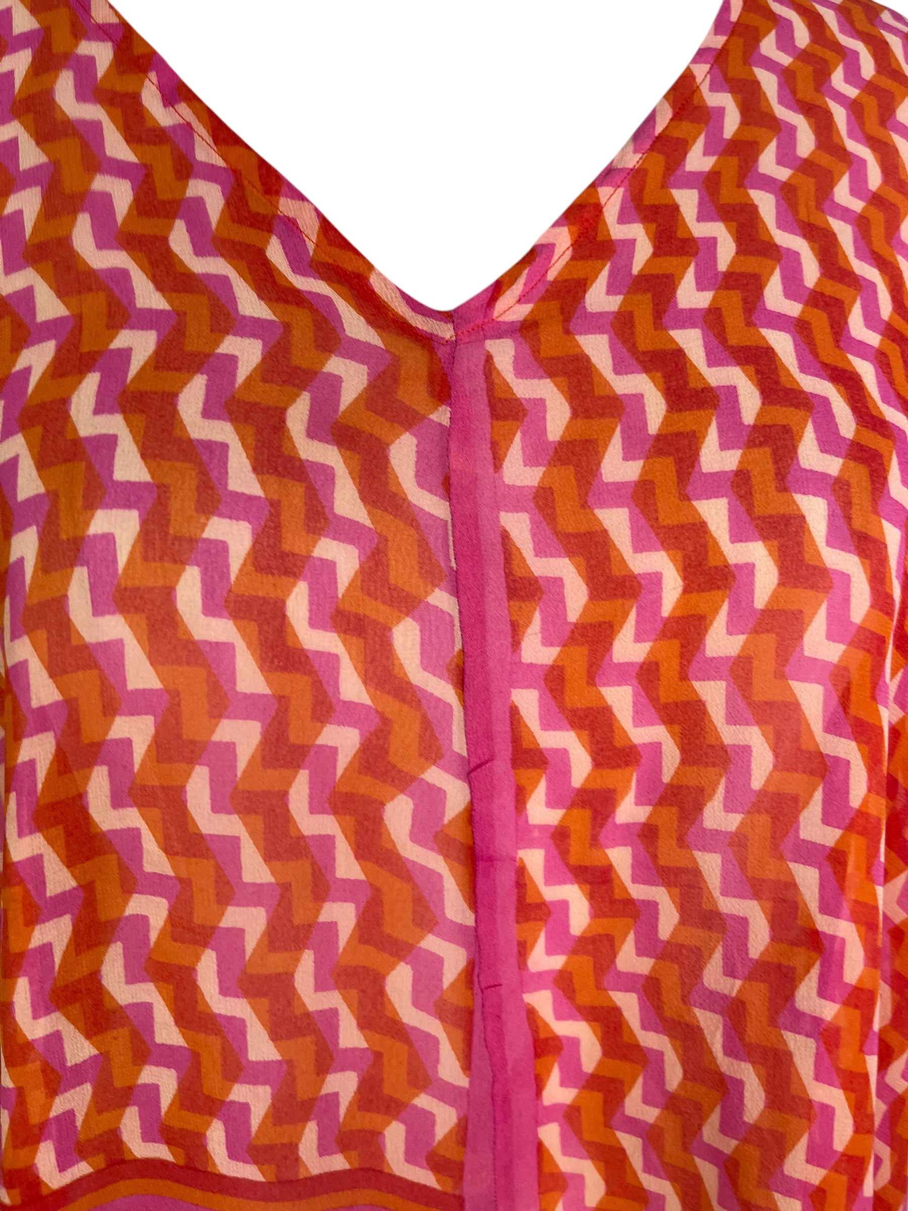 PRG6514 Sheer Avatar Pure Silk Waterfall Top - Velora