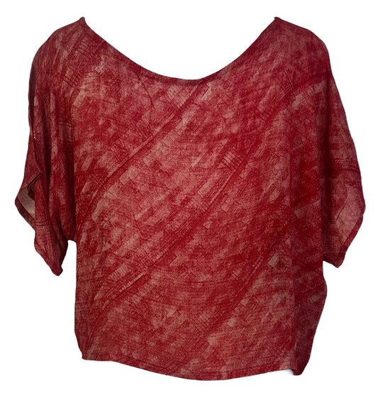 PRG6788 Sheer Avatar Pure Silk Boxy Top - Velora