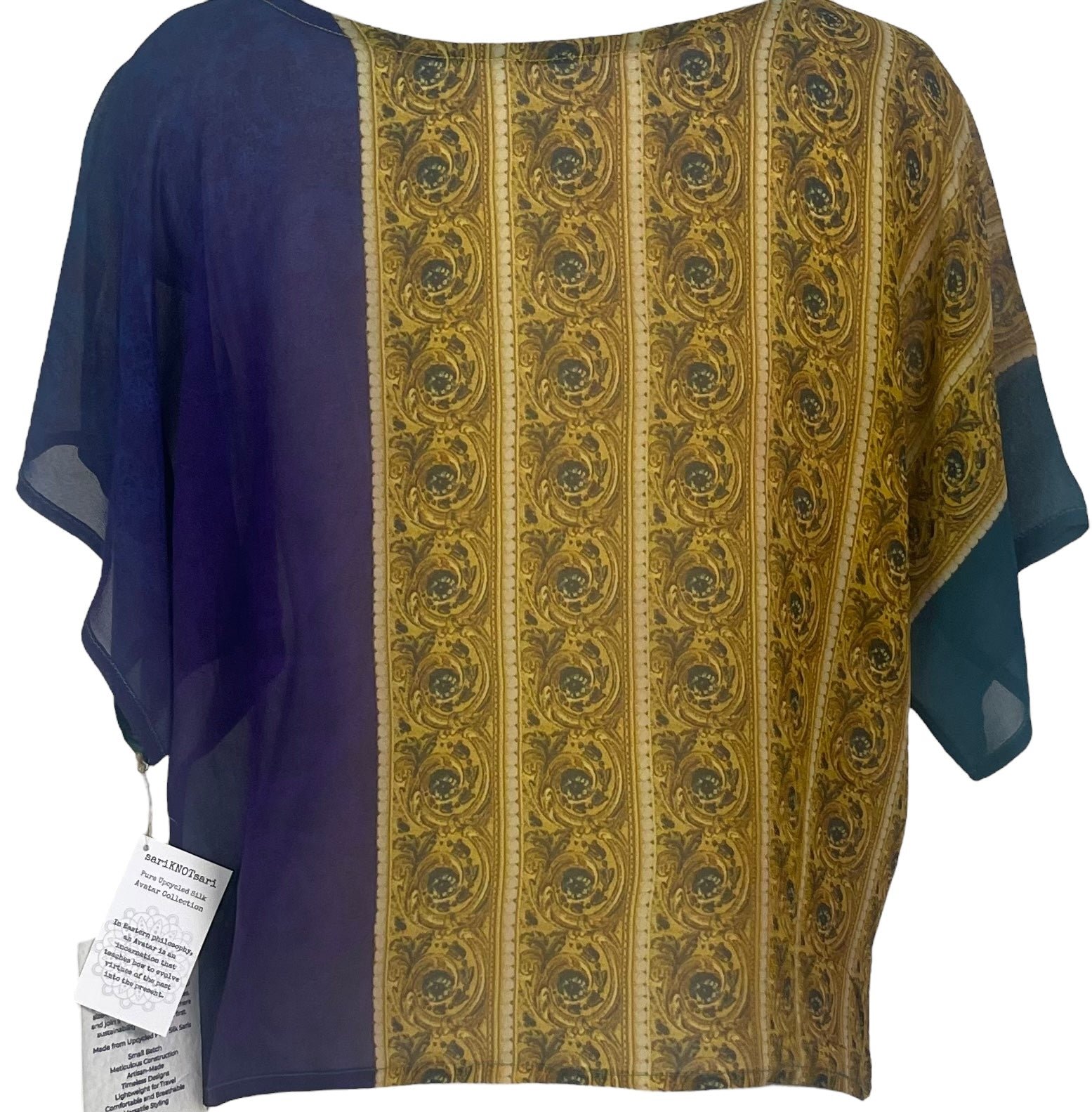 PRG6794 Sheer Avatar Pure Silk Boxy Top - Velora Luxury Fashion