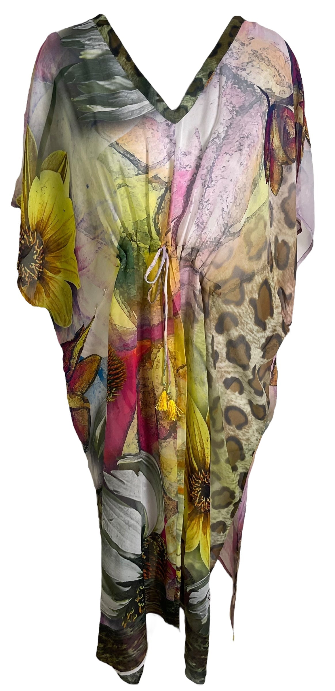 PRG6798 Sheer Avatar Pure Silk Maxi Kaftan - Velora