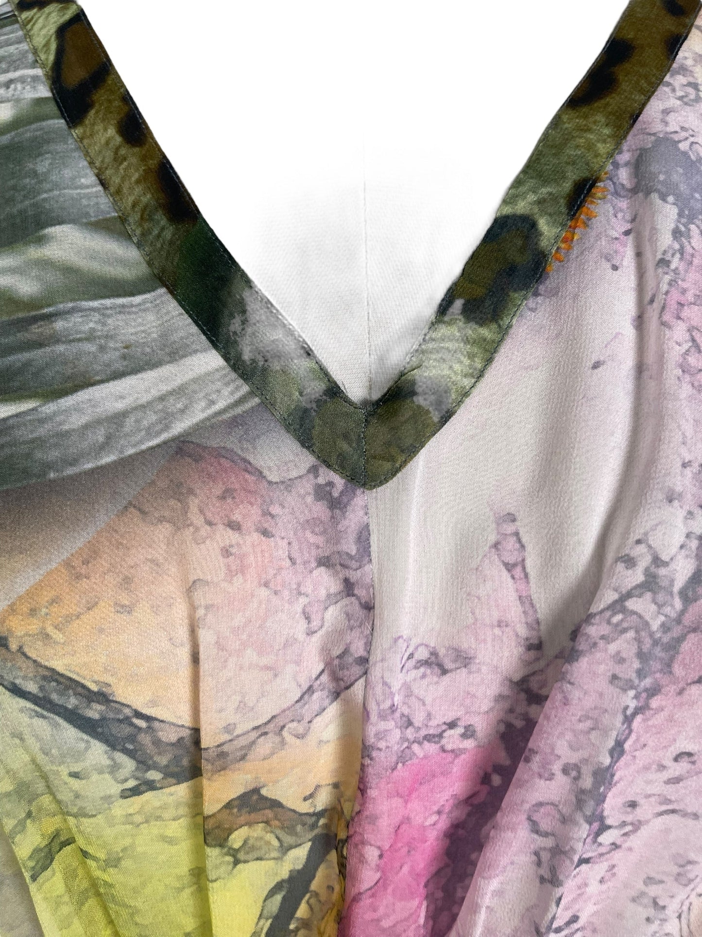 PRG6798 Sheer Avatar Pure Silk Maxi Kaftan - Velora