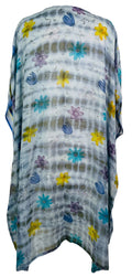 PRG6804 Sheer Avatar Pure Silk Midi Length Kaftan - Velora Luxury Fashion