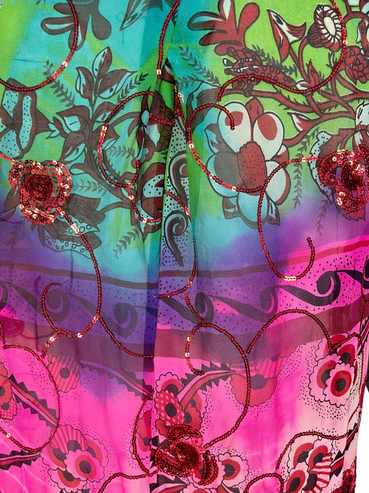 PRG6809 Sheer Avatar Pure Silk Self Pocket Tunic Dress - Velora