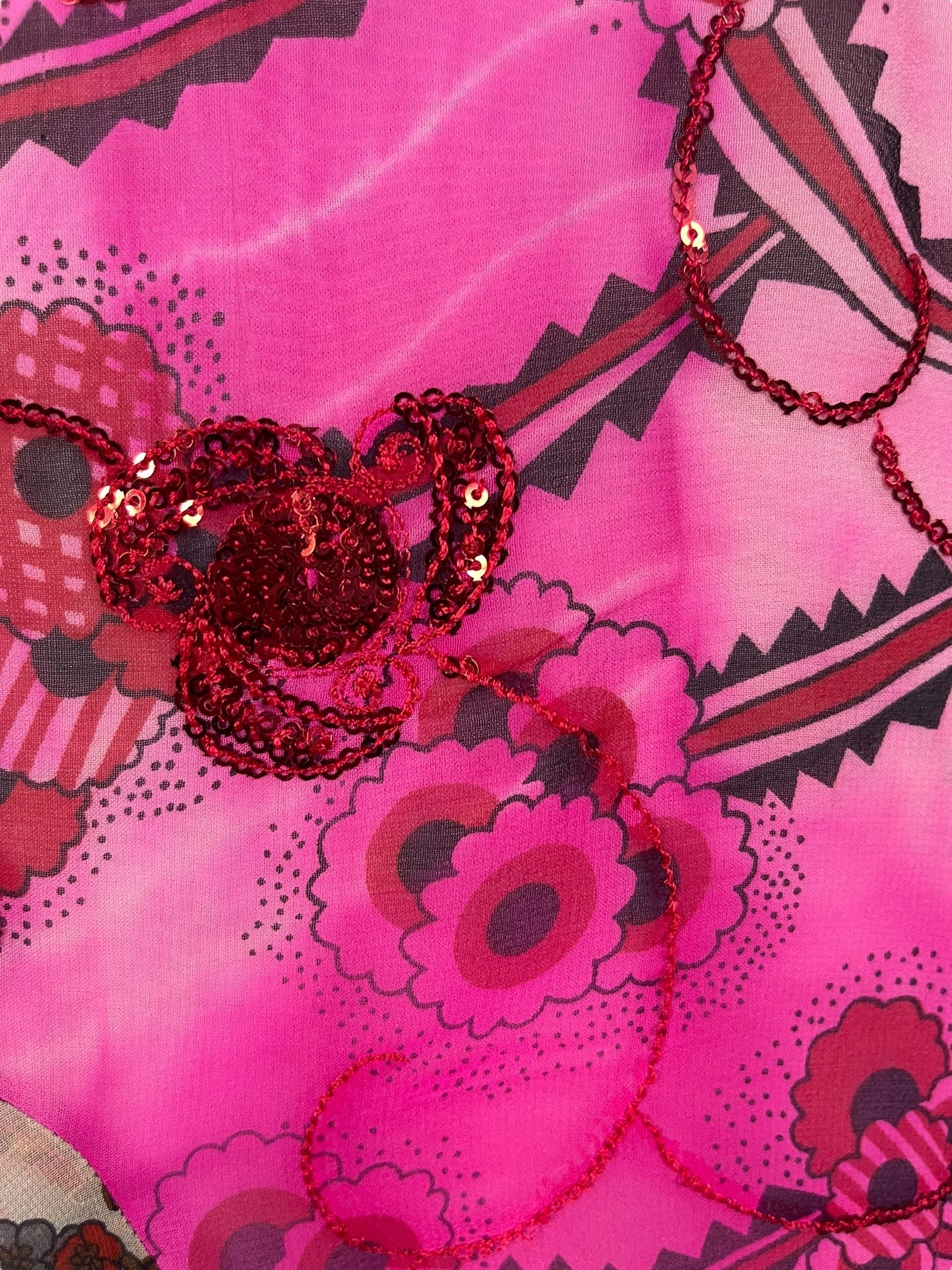 PRG6809 Sheer Avatar Pure Silk Self Pocket Tunic Dress - Velora