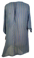 PRG6813 Sheer Avatar Pure Silk Self Pocket Tunic Dress - Velora Luxury Fashion