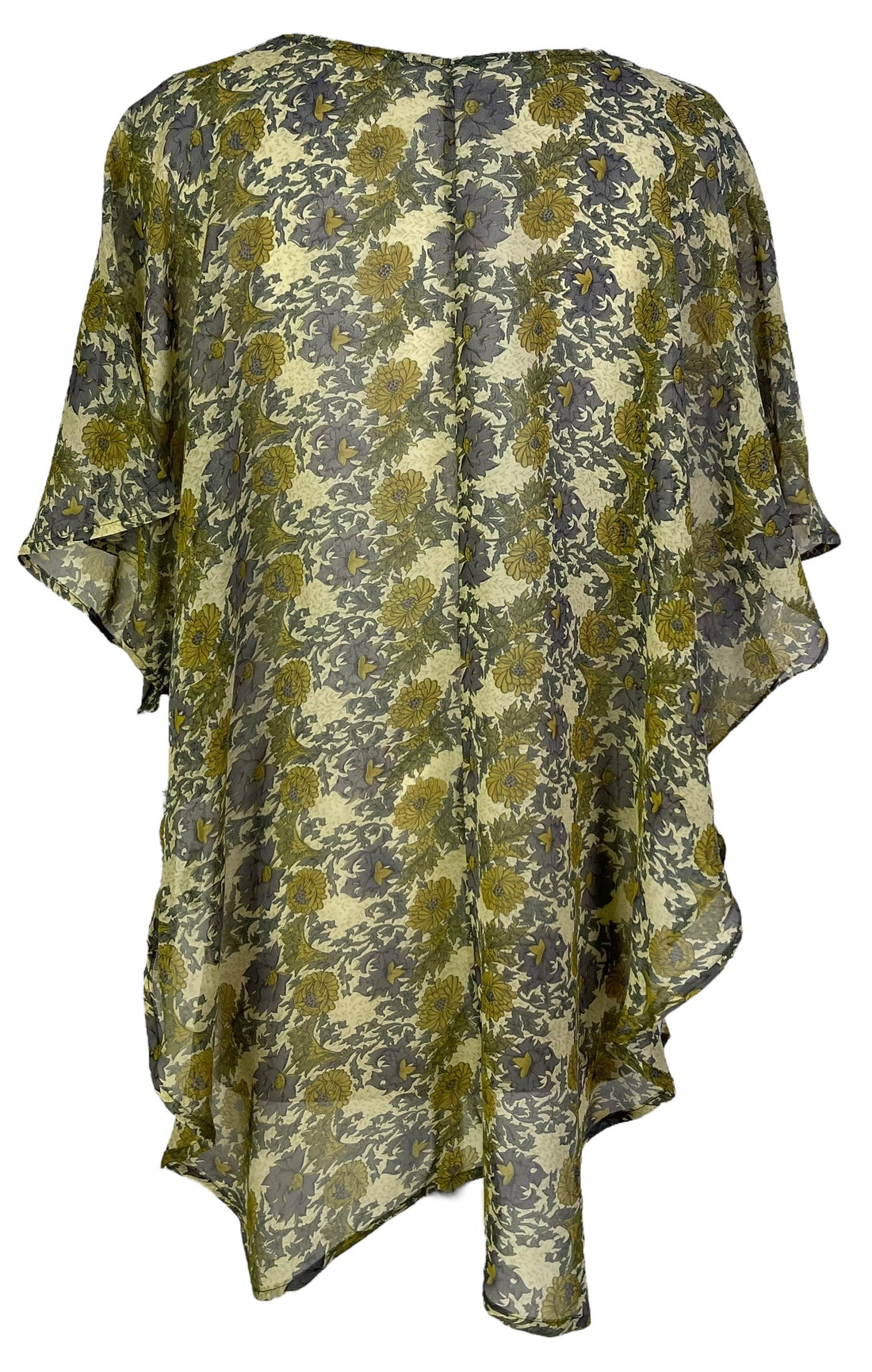 PRG6853 Sheer Avatar Pure Silk Waterfall Top - Velora Luxury Fashion