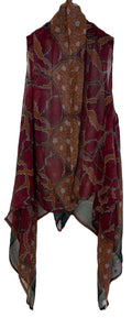 PRG6856 Sheer Avatar Pure Silk Versatile Vest - Velora Luxury Fashion