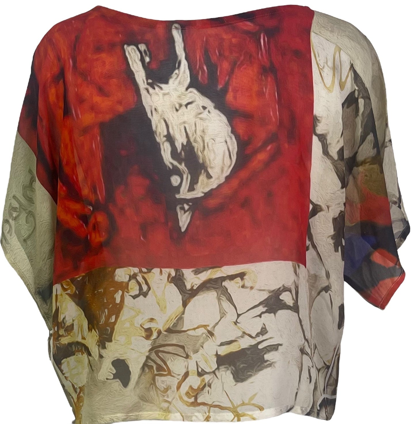 PRG6900 Sheer Avatar Pure Silk Boxy Top - Velora Luxury Fashion
