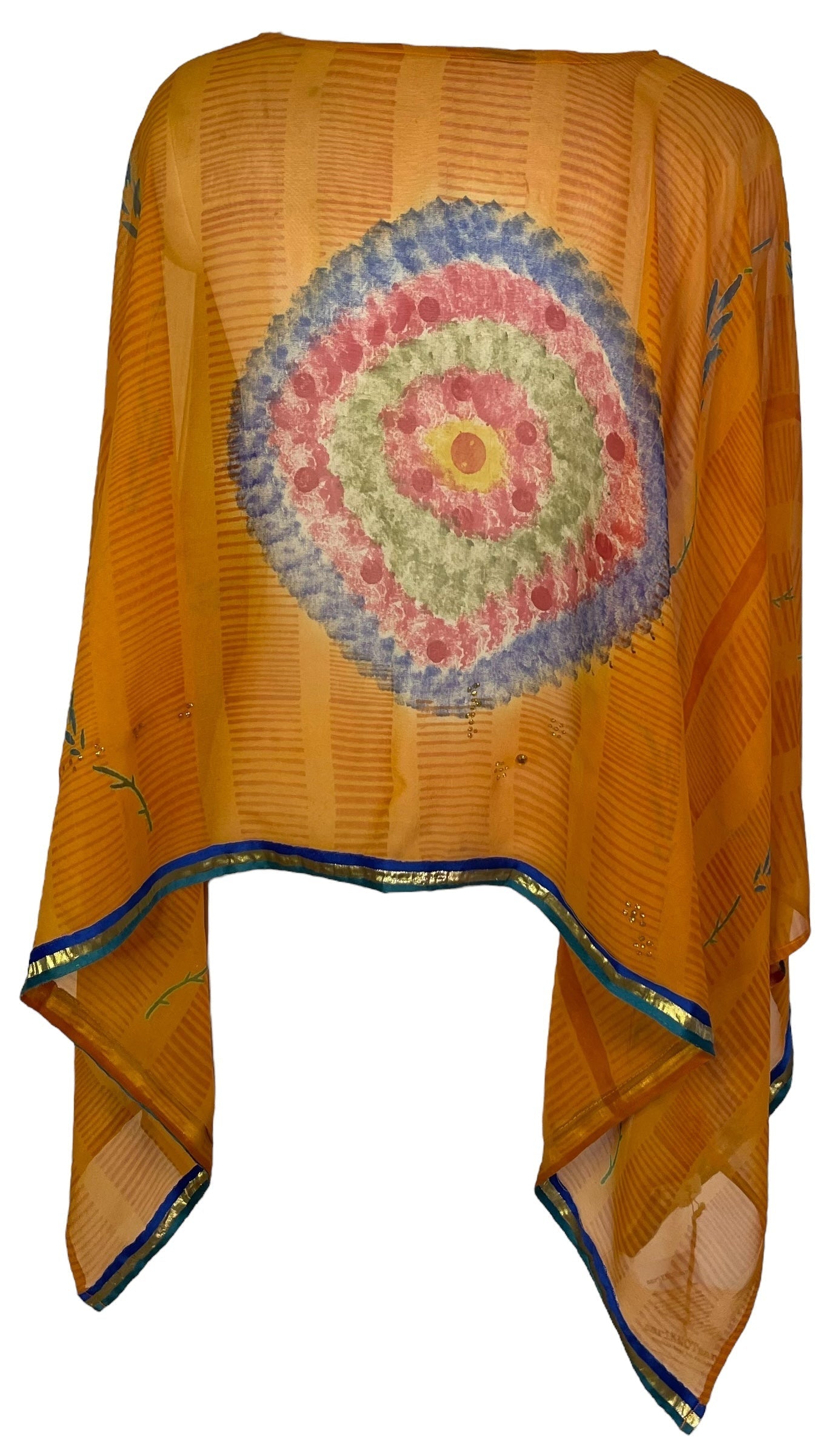 PRG7045 Sheer Avatar Pure Silk Capelet Poncho - Velora