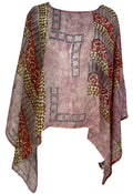 PRG7049 Sheer Avatar Pure Silk Capelet Poncho - Velora Luxury Fashion